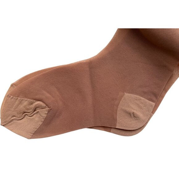 3 Pr NOS 70’s Thigh High Stockings A 787 Neutral Beige Seamless Nationals VTG - Picture 3 of 7